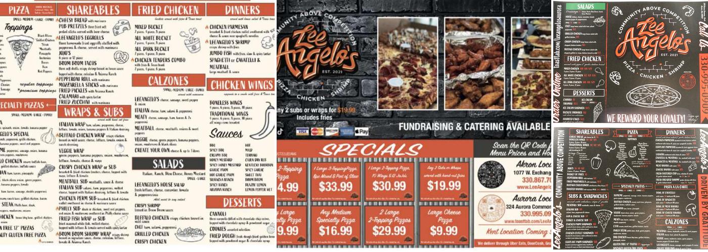 LeeAngelo's (Aurora) Menu