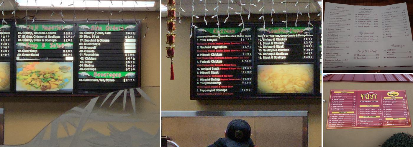Fuji Express Menu