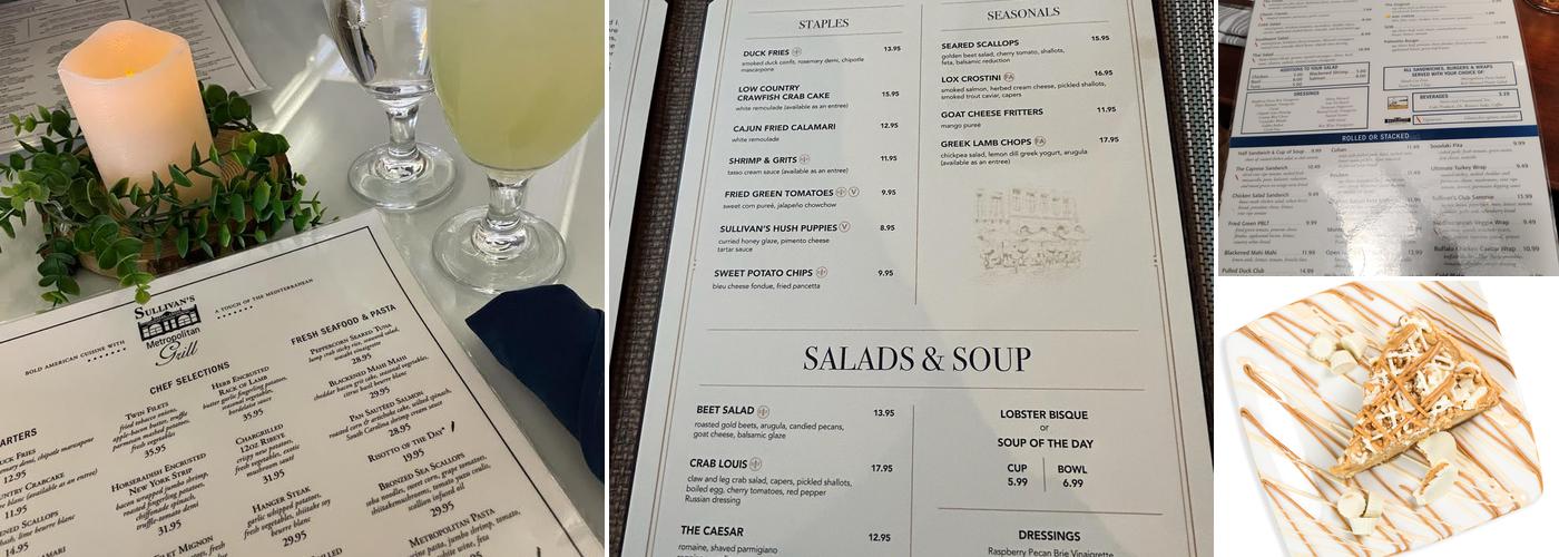 Sullivan's Metropolitan Grill Menu