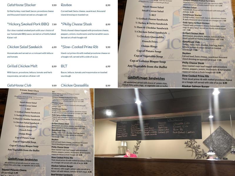 The GateHouse Restaurant Menu