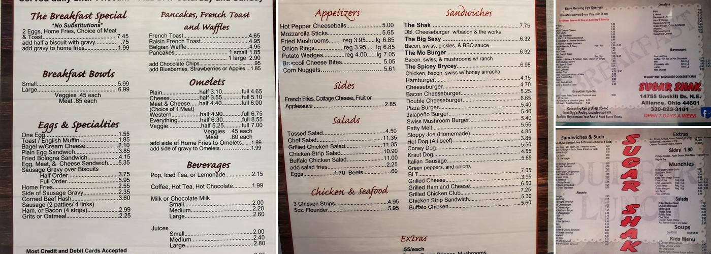 The Shak Menu