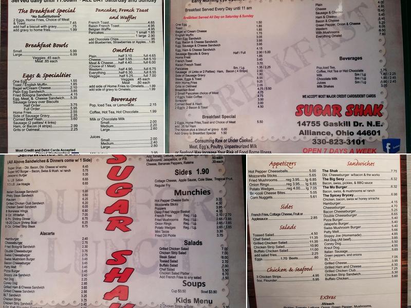 The Shak Menu