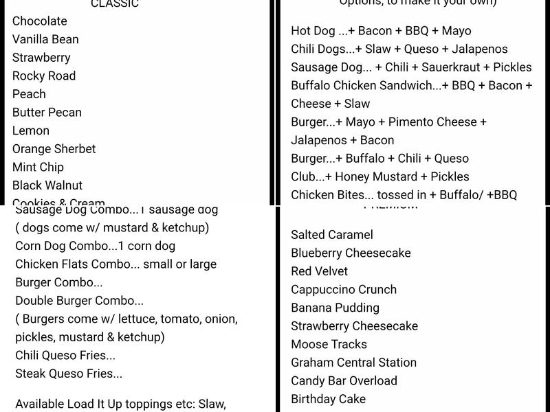 Scoops by Rolling Chefs Menu