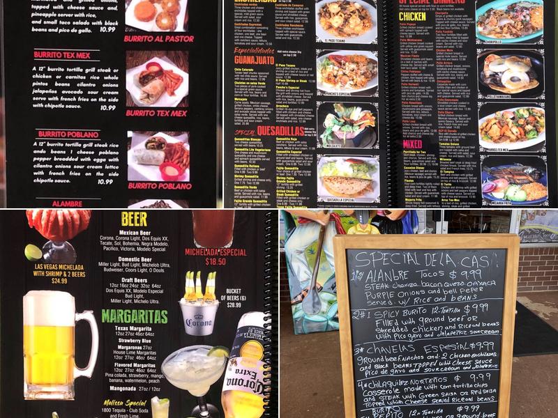 El Manzanillo Family Restaurant Menu