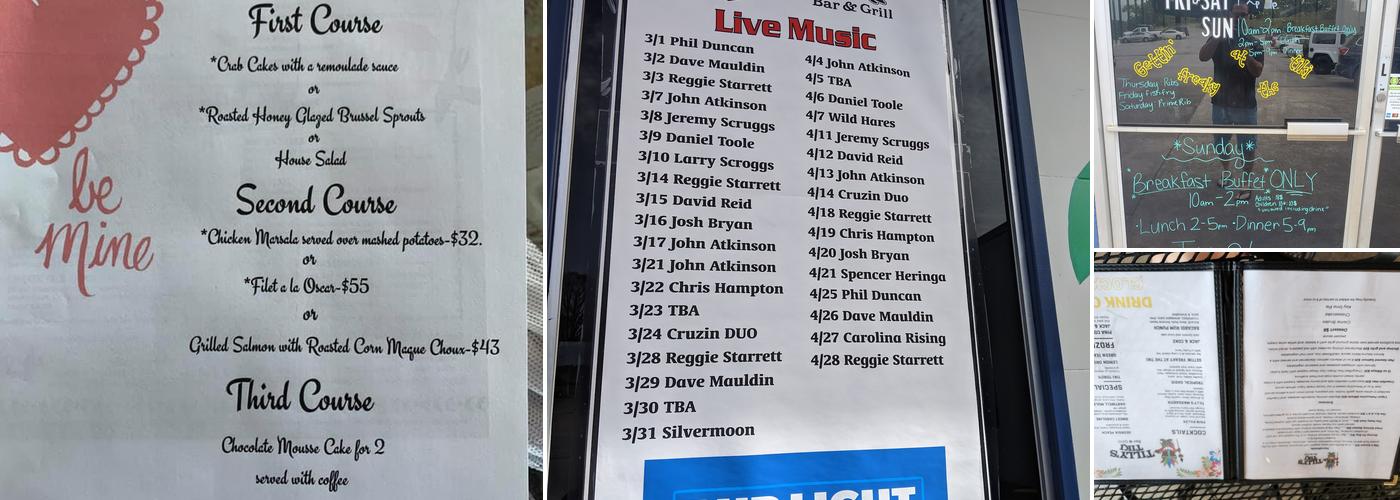 Tilly’s Tiki Bar and Grill Menu