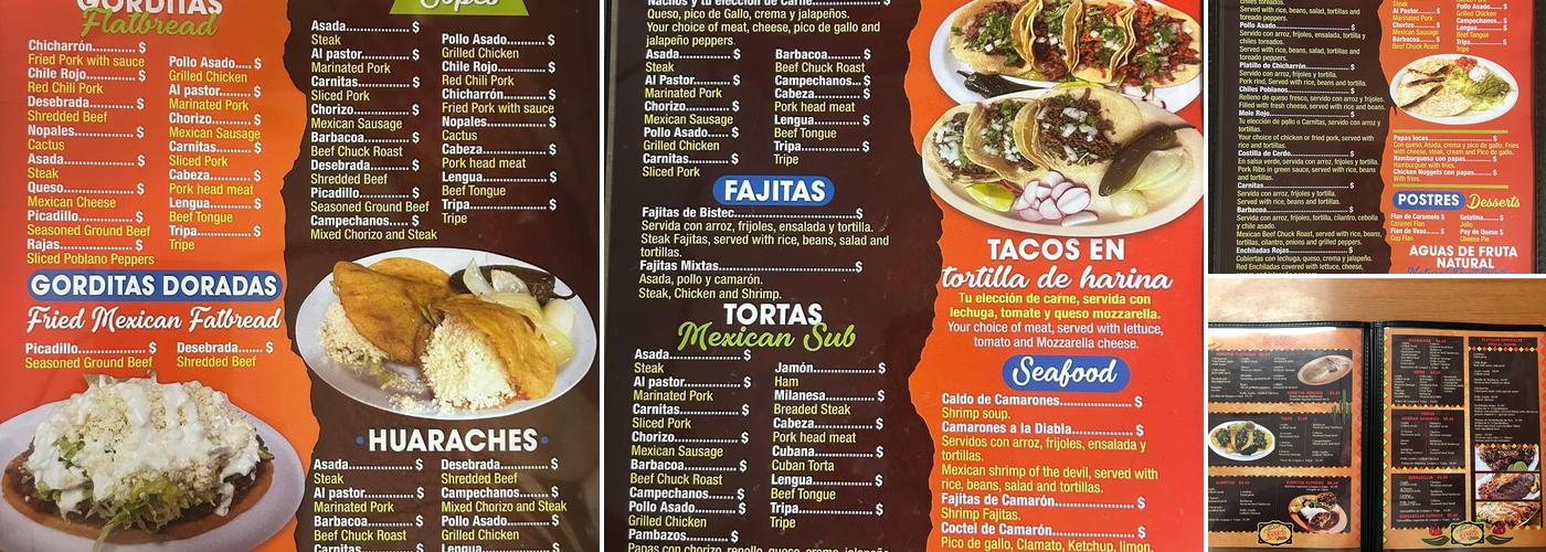 El Rancho Mexican Restaurant Menu