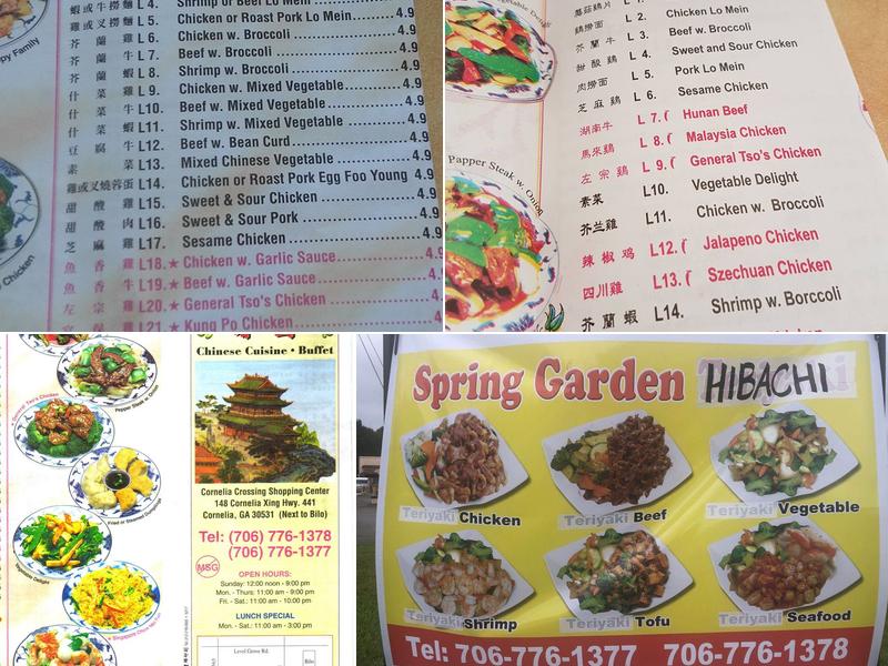 Spring Garden Menu