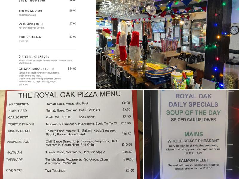 The Royal Oak Menu