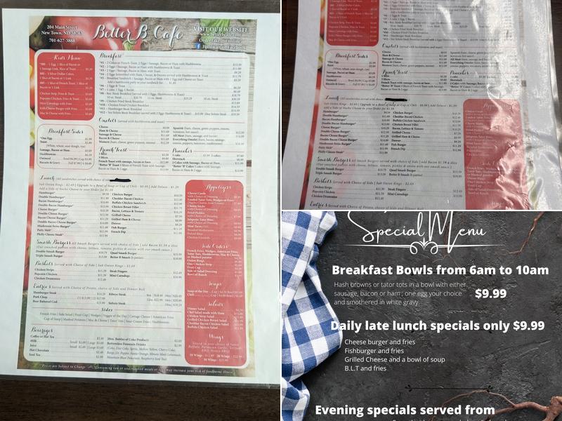 Better B Café Menu