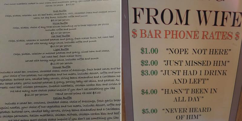 Buckskin Menu