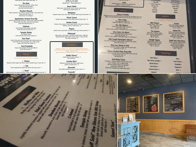 Bigg Daddys Restaurant and Tavern Menu