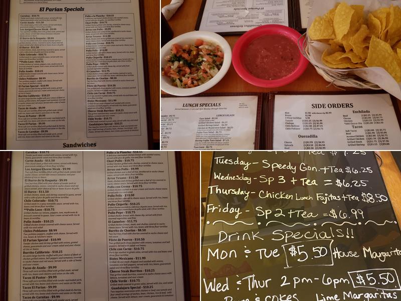 El Parian Mexican Bar & Grill Menu