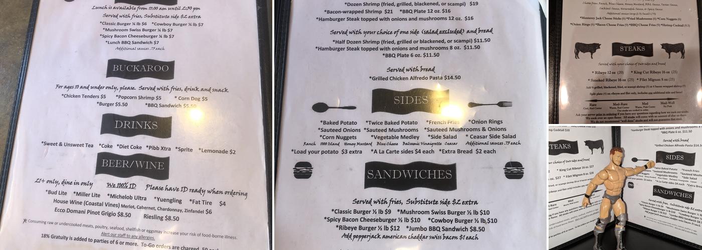 Ribeyes Menu