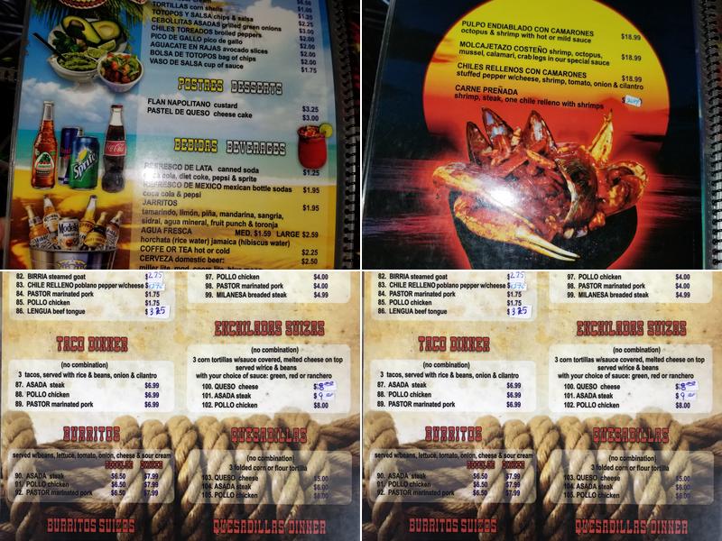 Vaqueros Menu