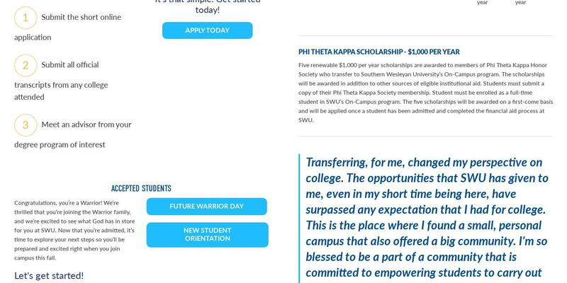 Southern Wesleyan University Dining Commons Menu