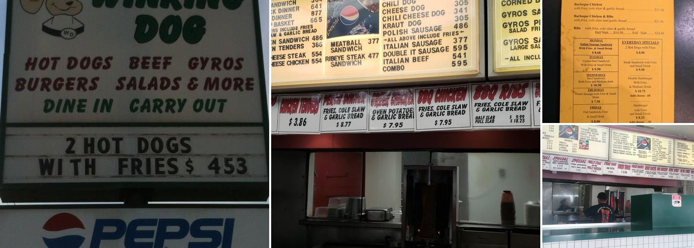 The Winking Dog Menu