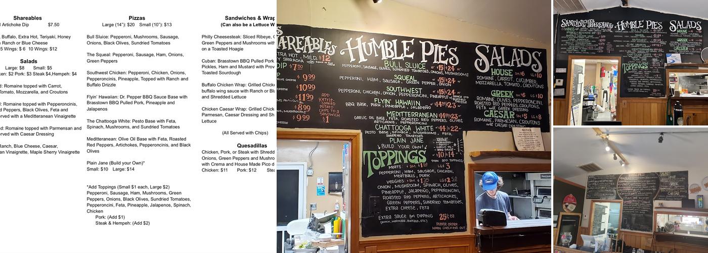 Humble Pie Menu