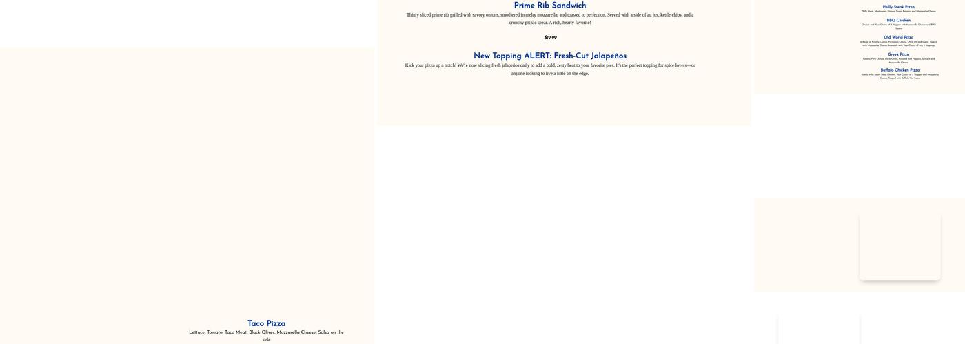 Pizza And Then Some Menu