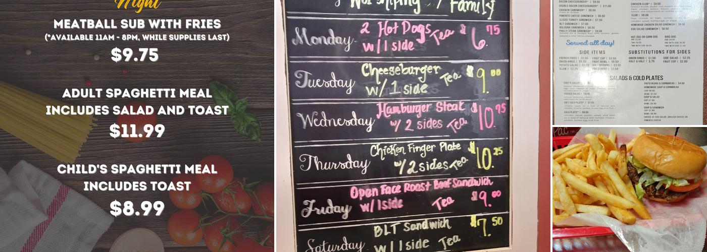 Grace's Restaurant - Honea Path Menu