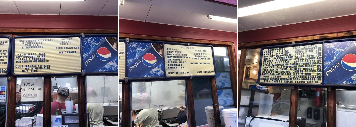 The BBQ Hut-The Brain Freeze Menu