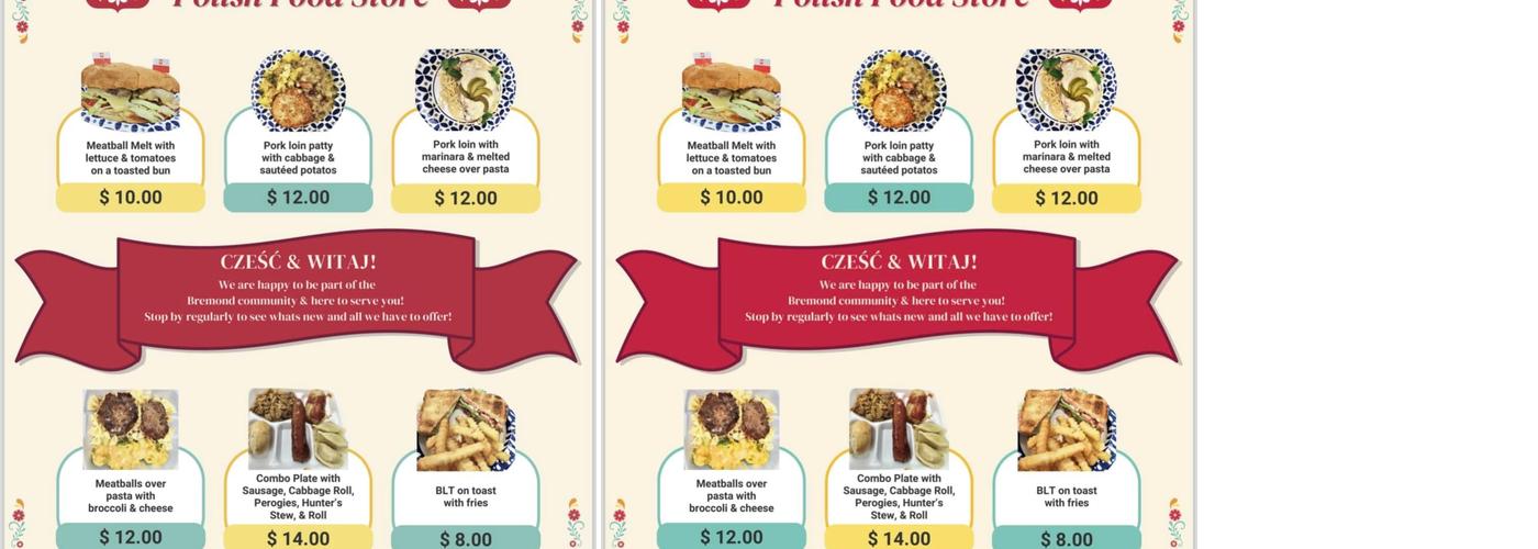 Bremond Donuts Menu