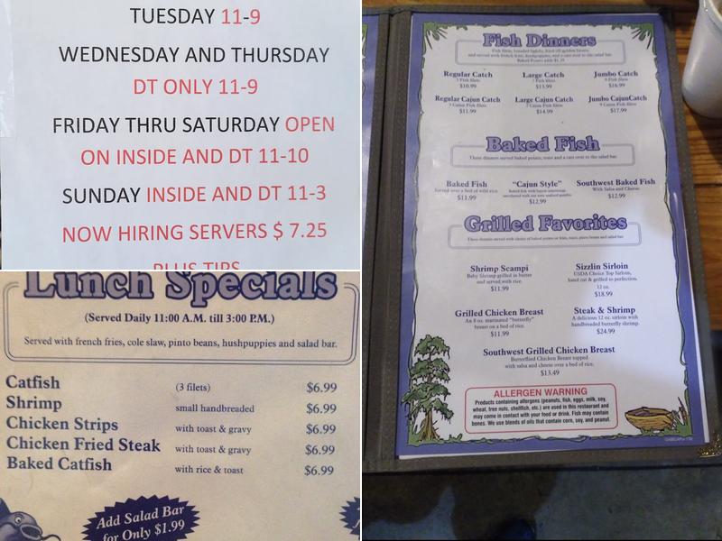 David Beard's Catfish, Seafood And Steak House Menu