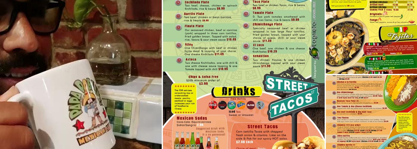 Papa Poblanos Broken Bow Menu