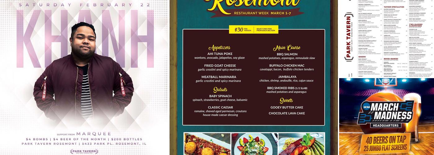 Park Tavern Menu