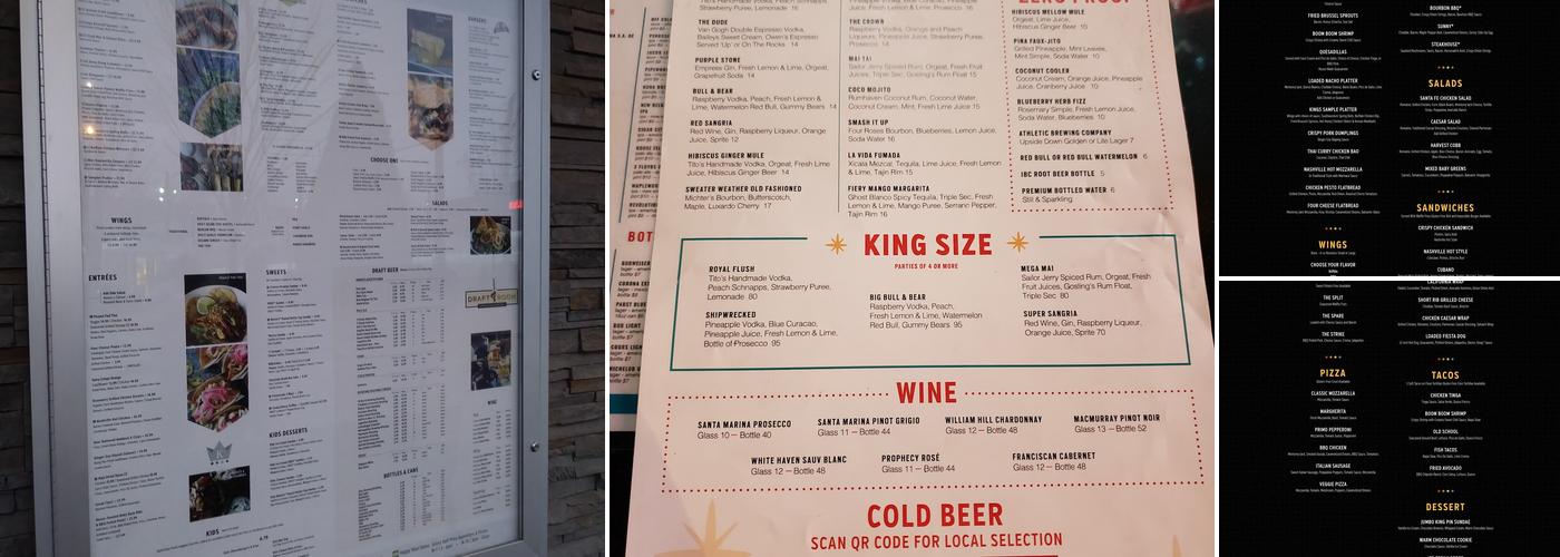 Kings Dining & Entertainment Menu