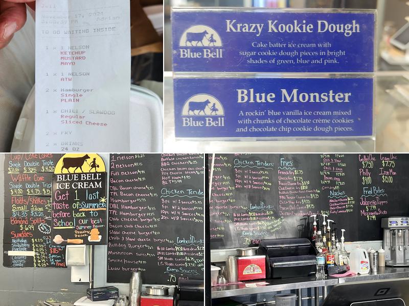 3 Nelsons Sandwich & Ice Cream Shop Menu