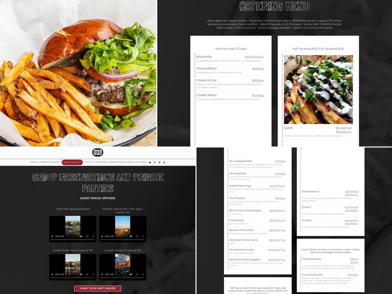 Scratch On Lake Menu