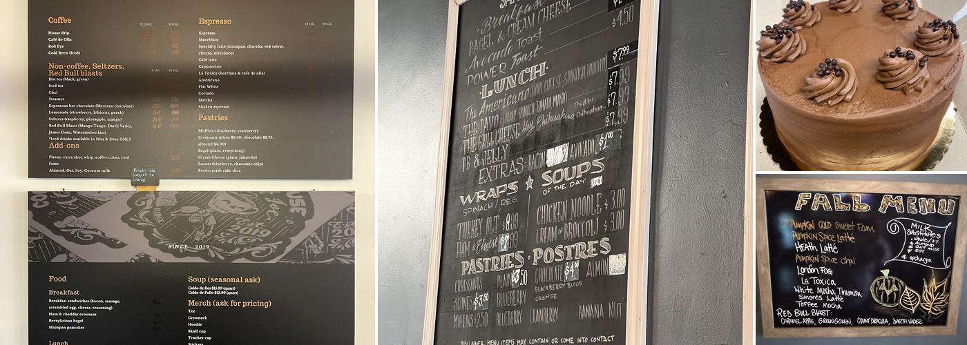 A Cup Of Joe Menu