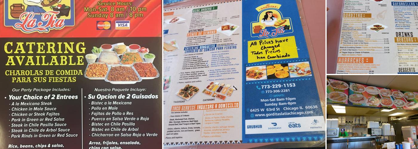 Gorditas La Tia Menu