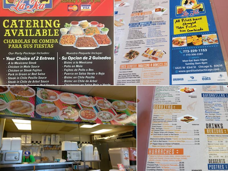 Gorditas La Tia Menu