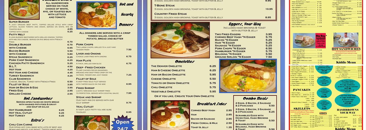 Steak 'N Egger Menu