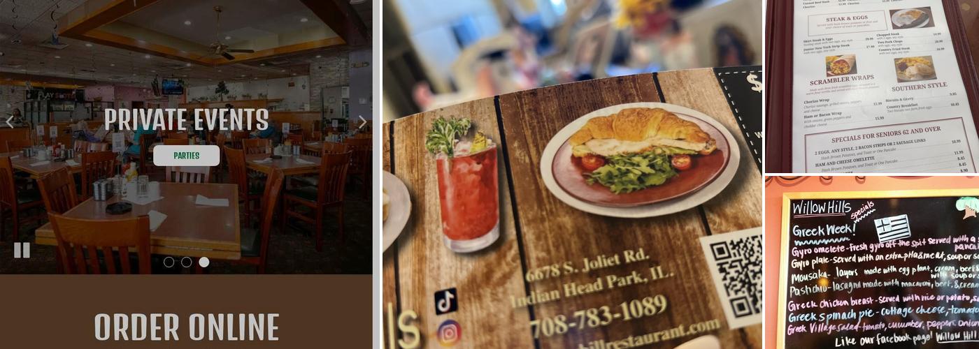 Willow Hill Restaurant Menu