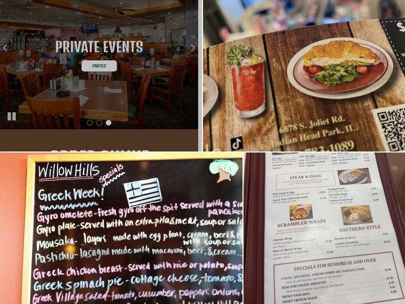 Willow Hill Restaurant Menu