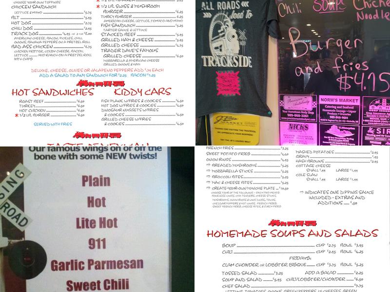 Track Side Menu