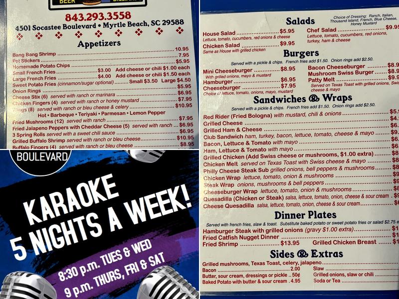 Danny Lee's Place Menu