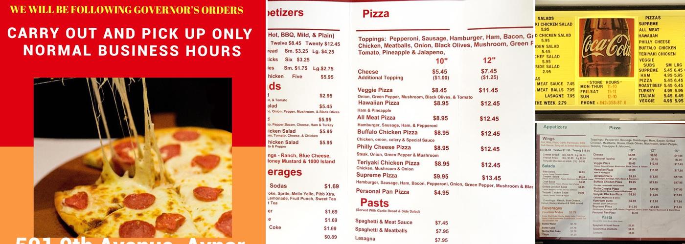 Andy's Pizza Menu