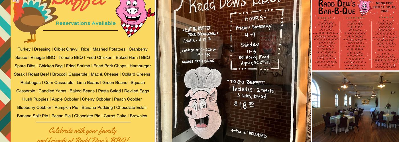 Radd Dew's Bar-B-Que Pit Menu