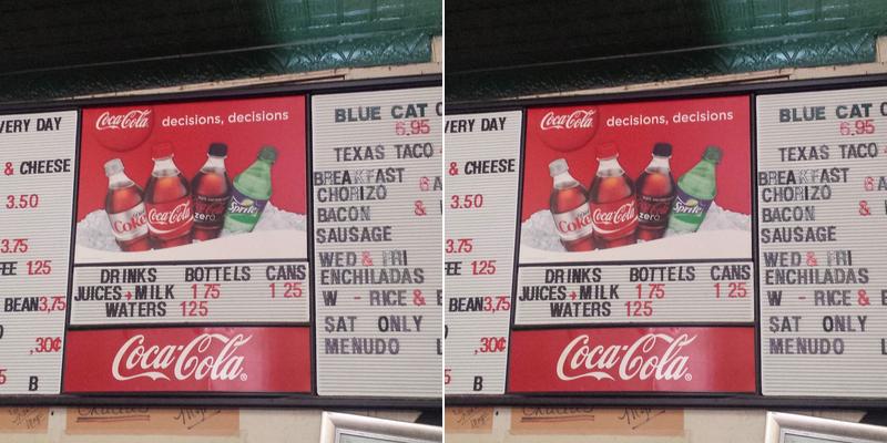 El Taquito Menu