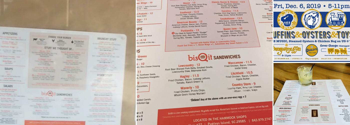 BisQit Menu