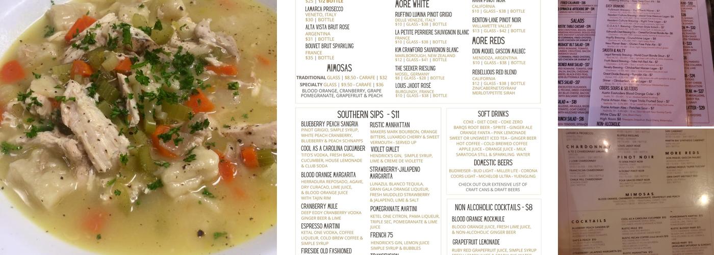 Rustic Table Menu