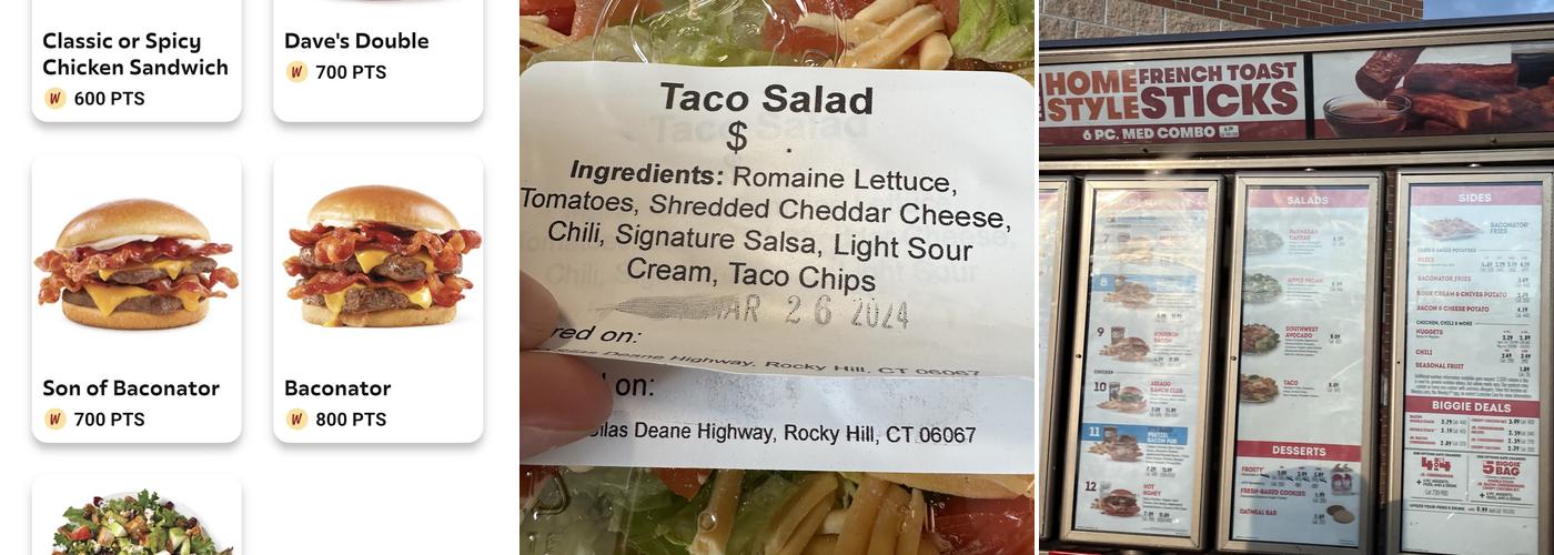 Wendy's Menu
