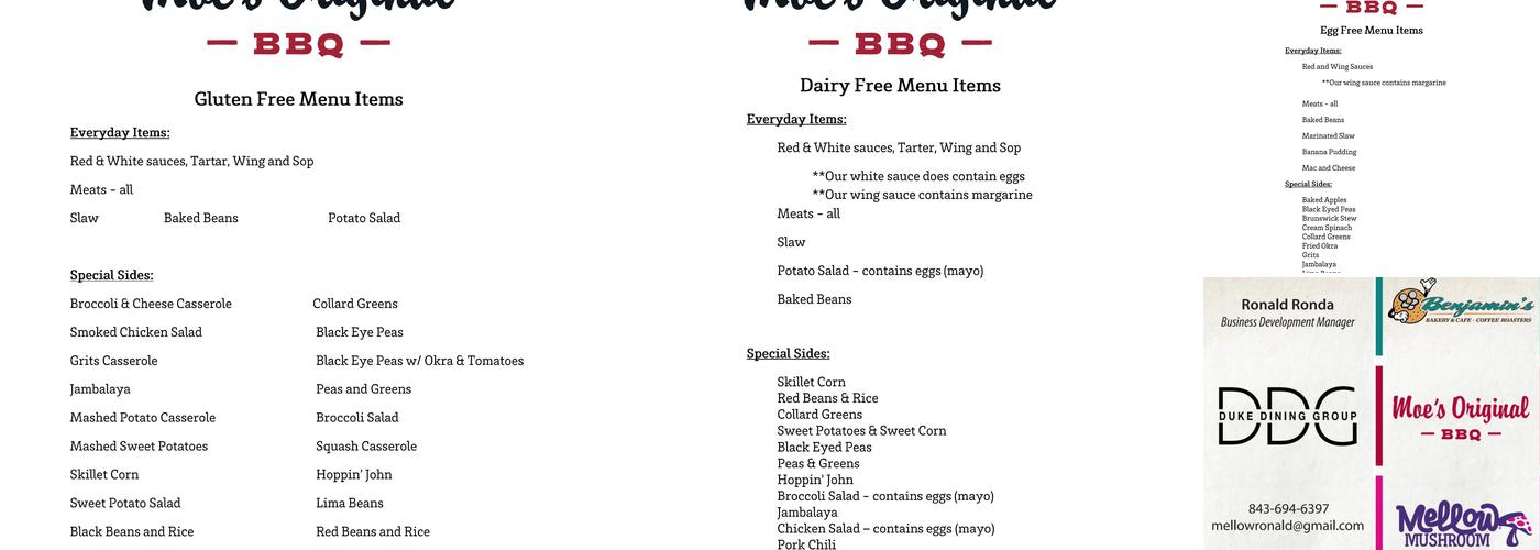 Moe's Original BBQ Menu