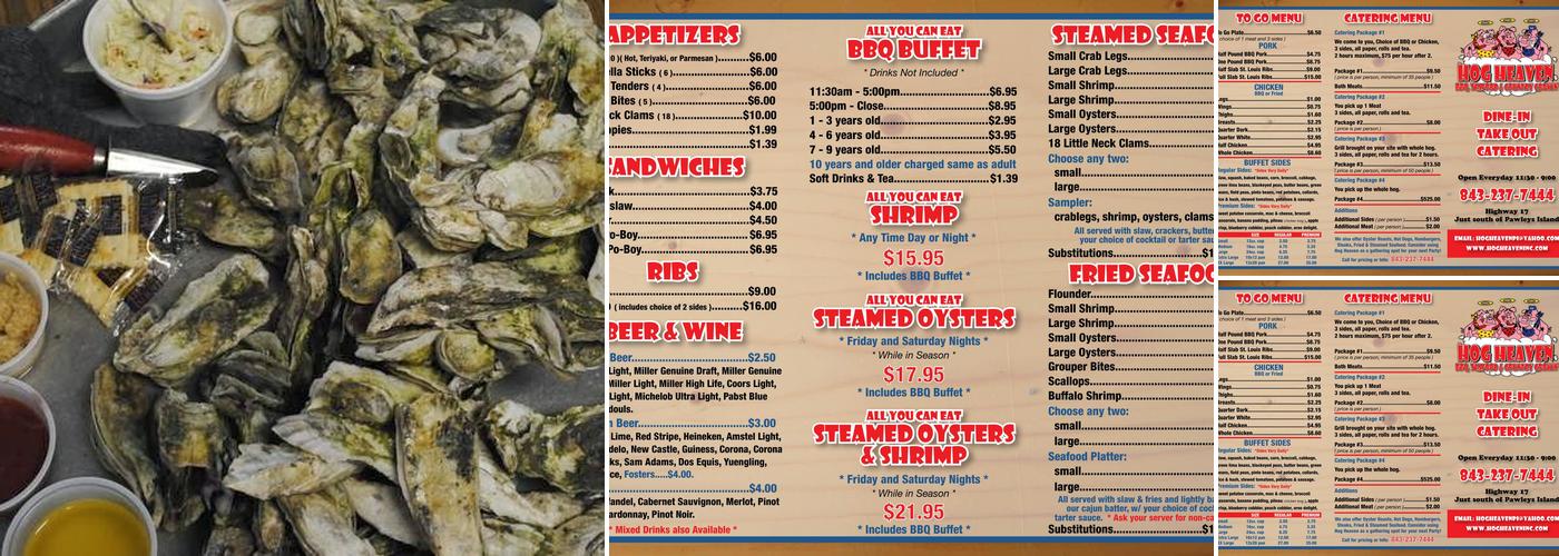 Hog Heaven Menu
