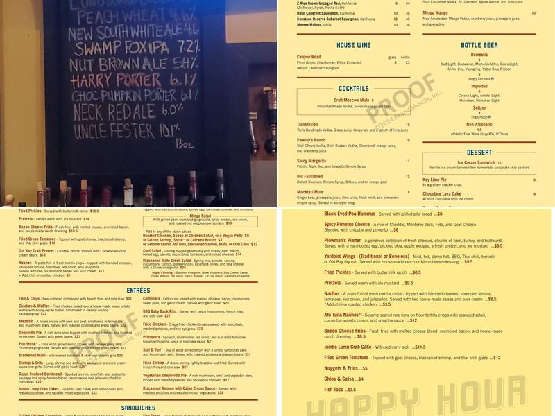 Quigley's Pint & Plate Menu