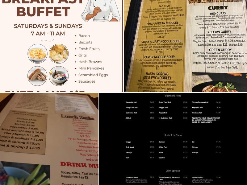 Indo Asian Bistro & Sushi Bar Menu