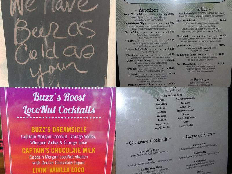 Castaway's Bar & Grill is Menu